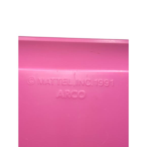 1991 Arco Mattel Barbie Doll Backyard Cookout Storage Picnic Table and Food Pink - Picture 5 of 7